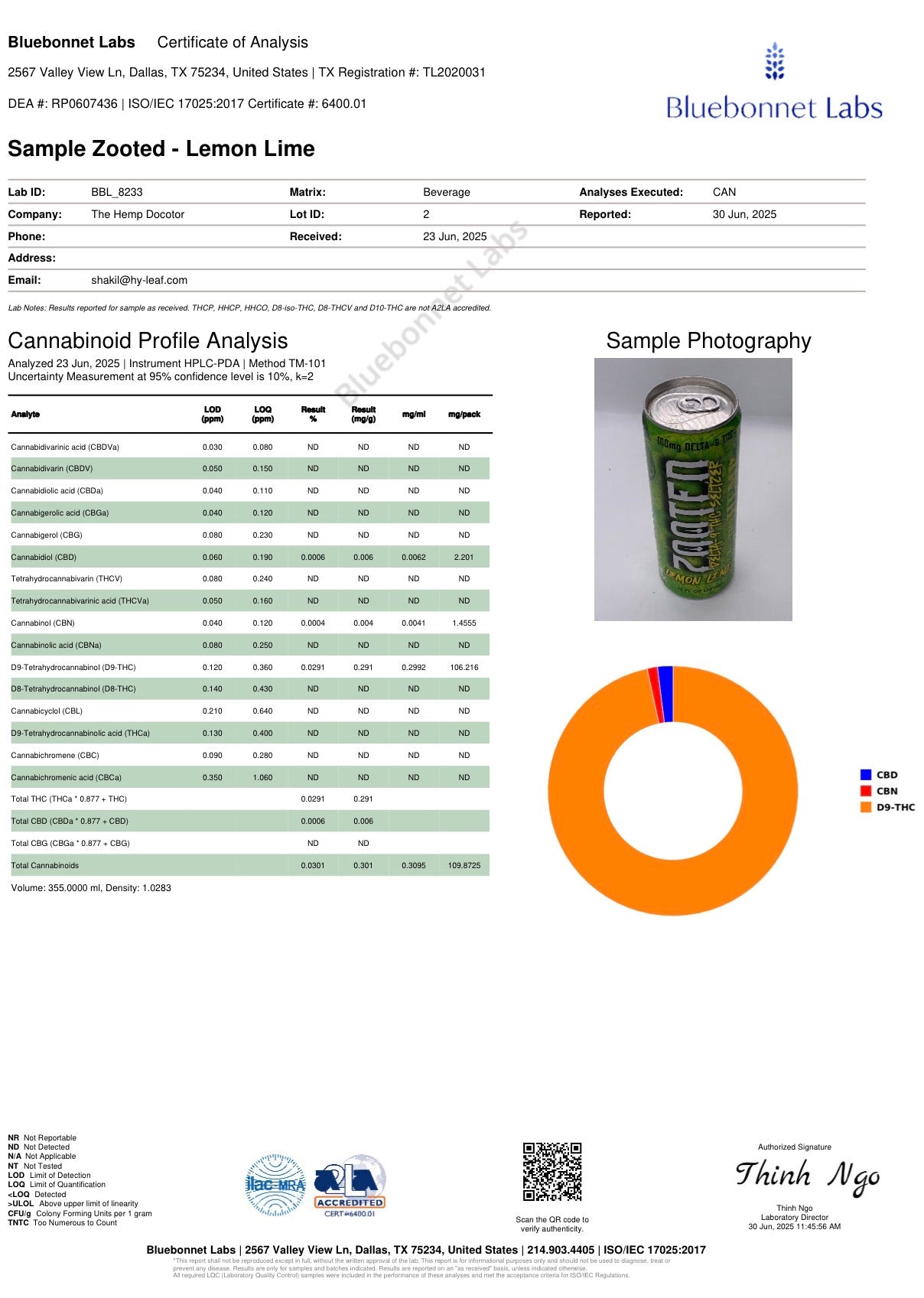 100 MG D9 THC “zooted” seltzers