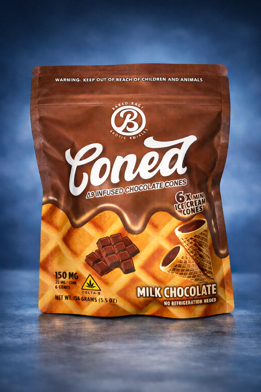 150 MG D9 Coned Infused Chocolate Cones — Milk Chocolate