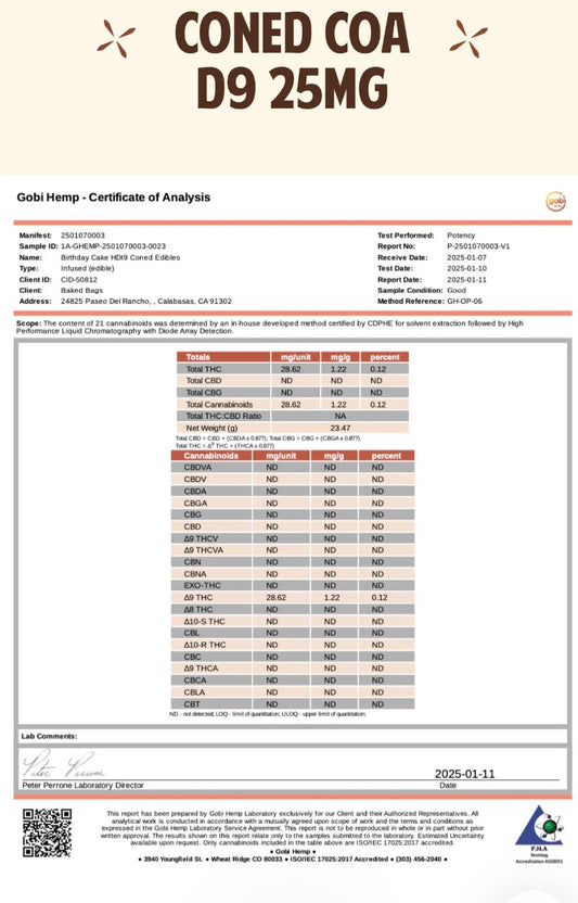 150 MG D9 Coned Infused Chocolate Cones — Milk Chocolate