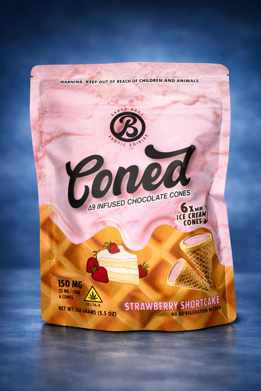 Coned D9 Chocolate Cones Strawberry Shortcake (150mg)