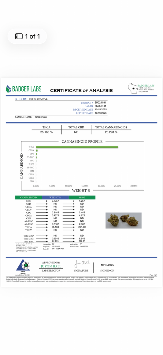 GRAPE GAS THCA FLOWER